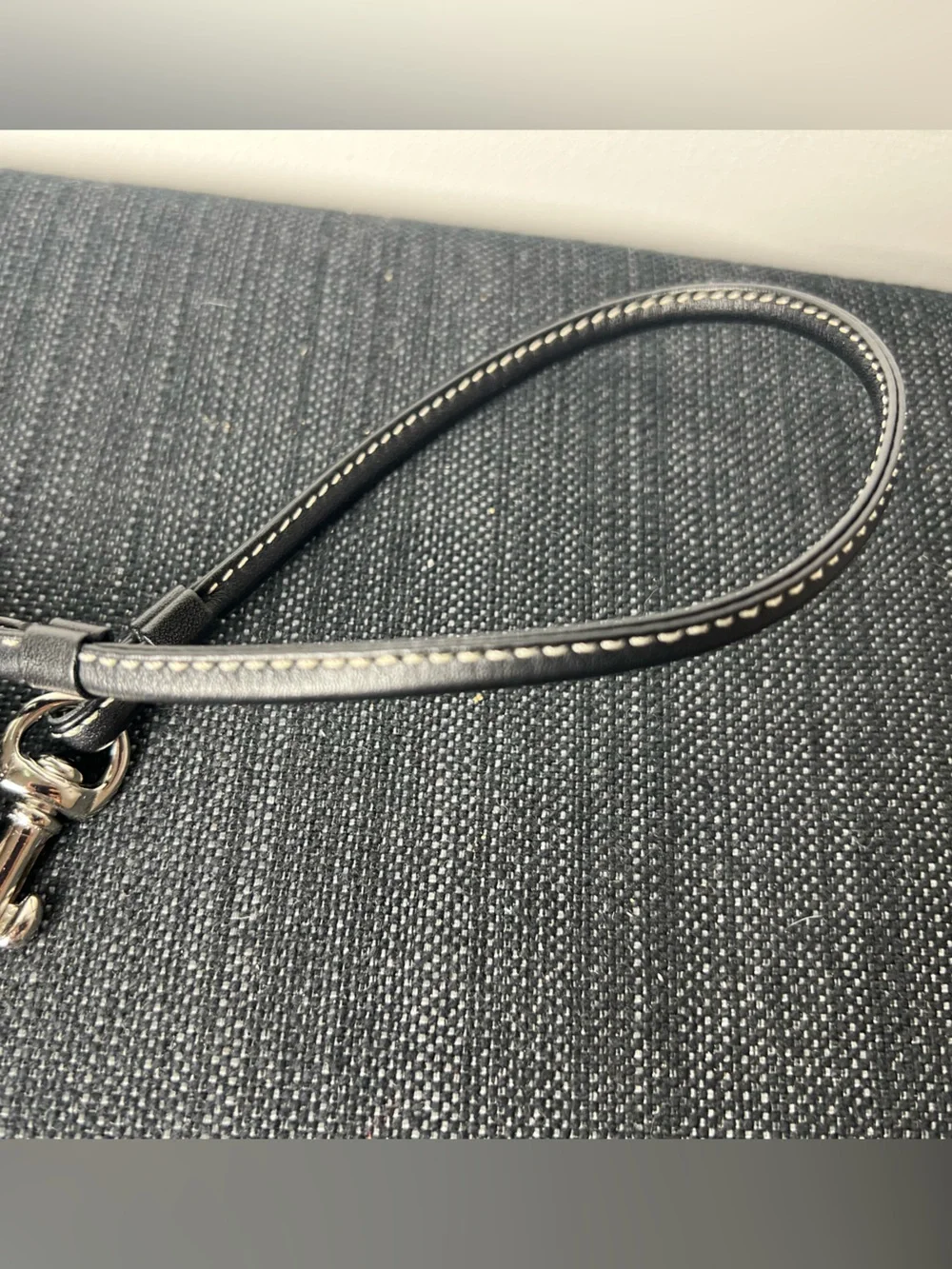 Coach Black and Gray Signature Canvas Wristlet- No Hang Tag